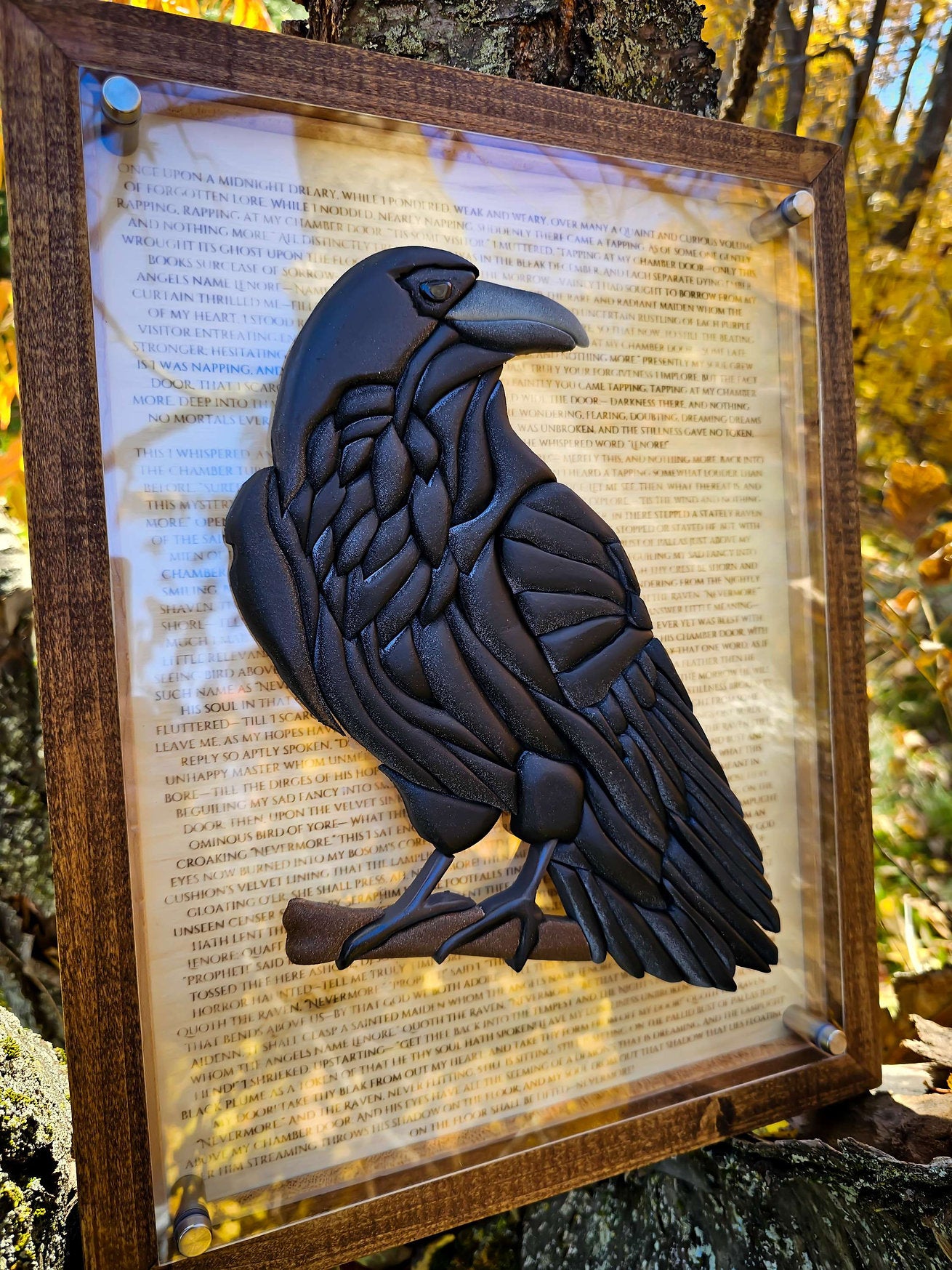"The Raven" - Edgar Allan Poe Inspired Wood Art