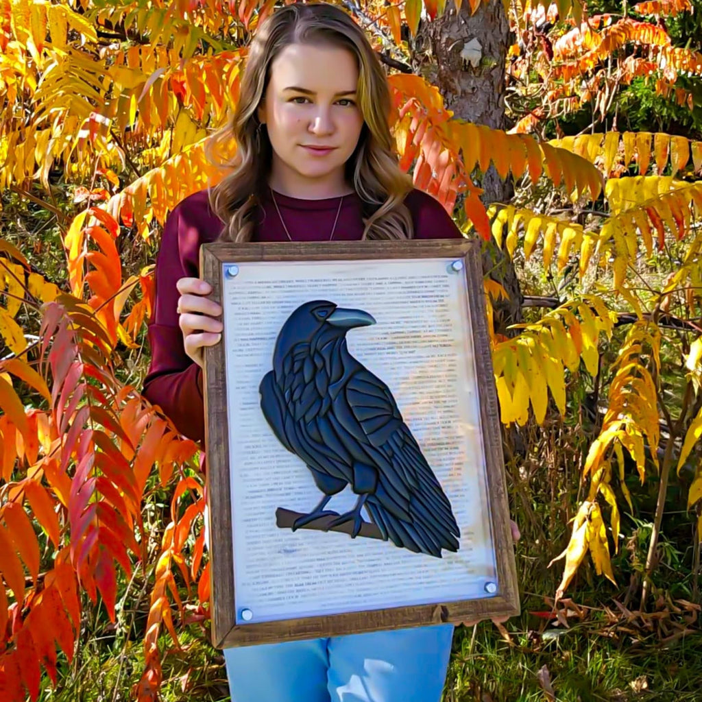 "The Raven" - Edgar Allan Poe Inspired Wood Art