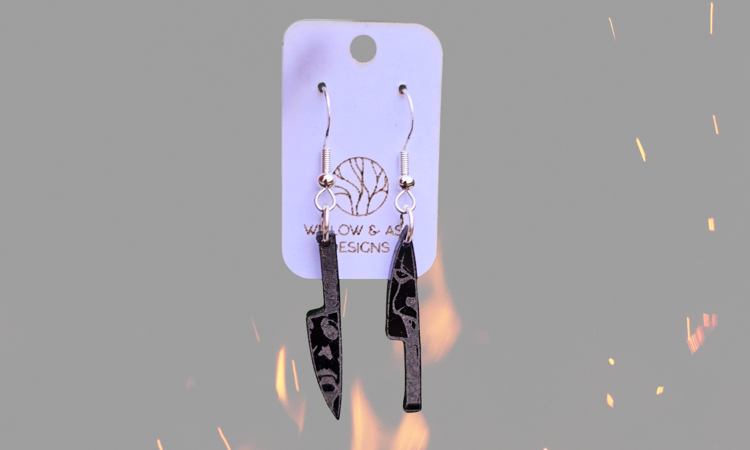 Horror Movie Buff - Knife Hanging Earrings