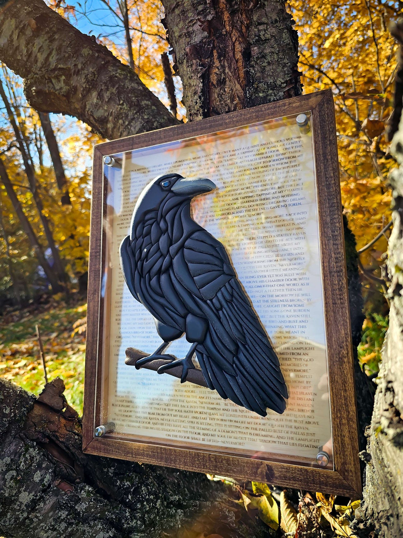 "The Raven" - Edgar Allan Poe Inspired Wood Art