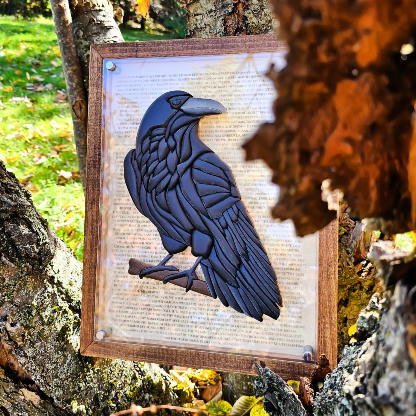 "The Raven" - Edgar Allan Poe Inspired Wood Art