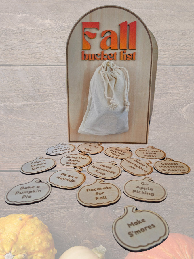 Fall Bucket List - Wood Game