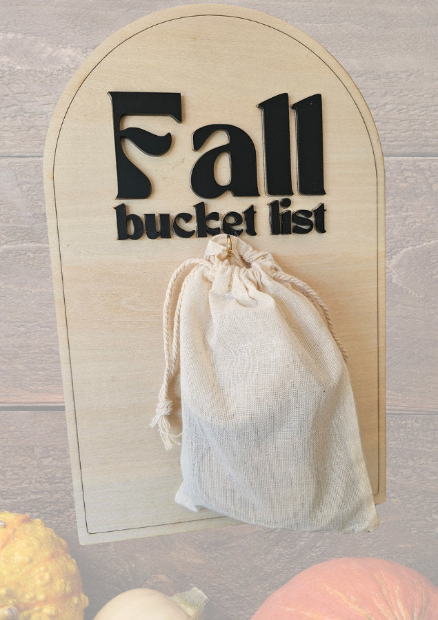 Fall Bucket List - Wood Game