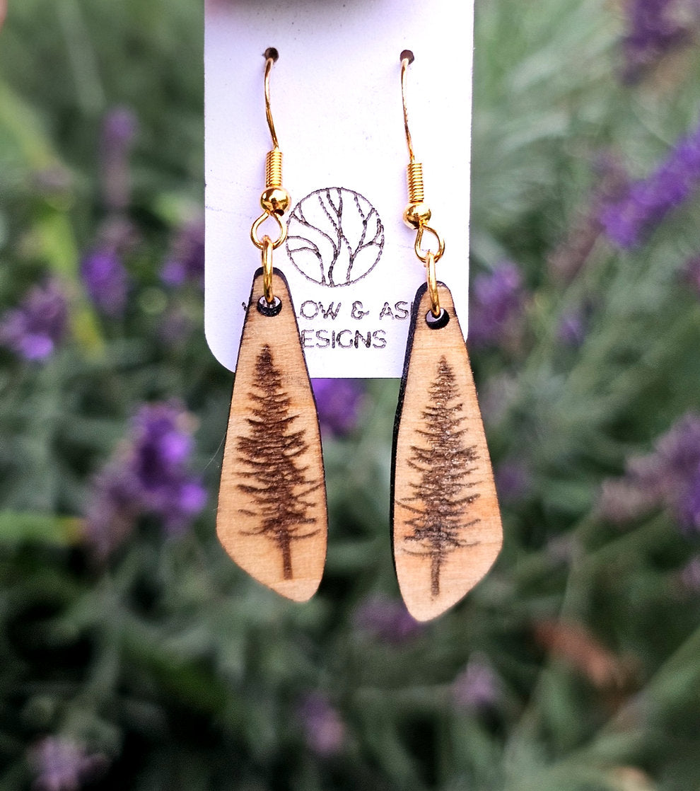 Into the Woods - Hanging Wood Earrings