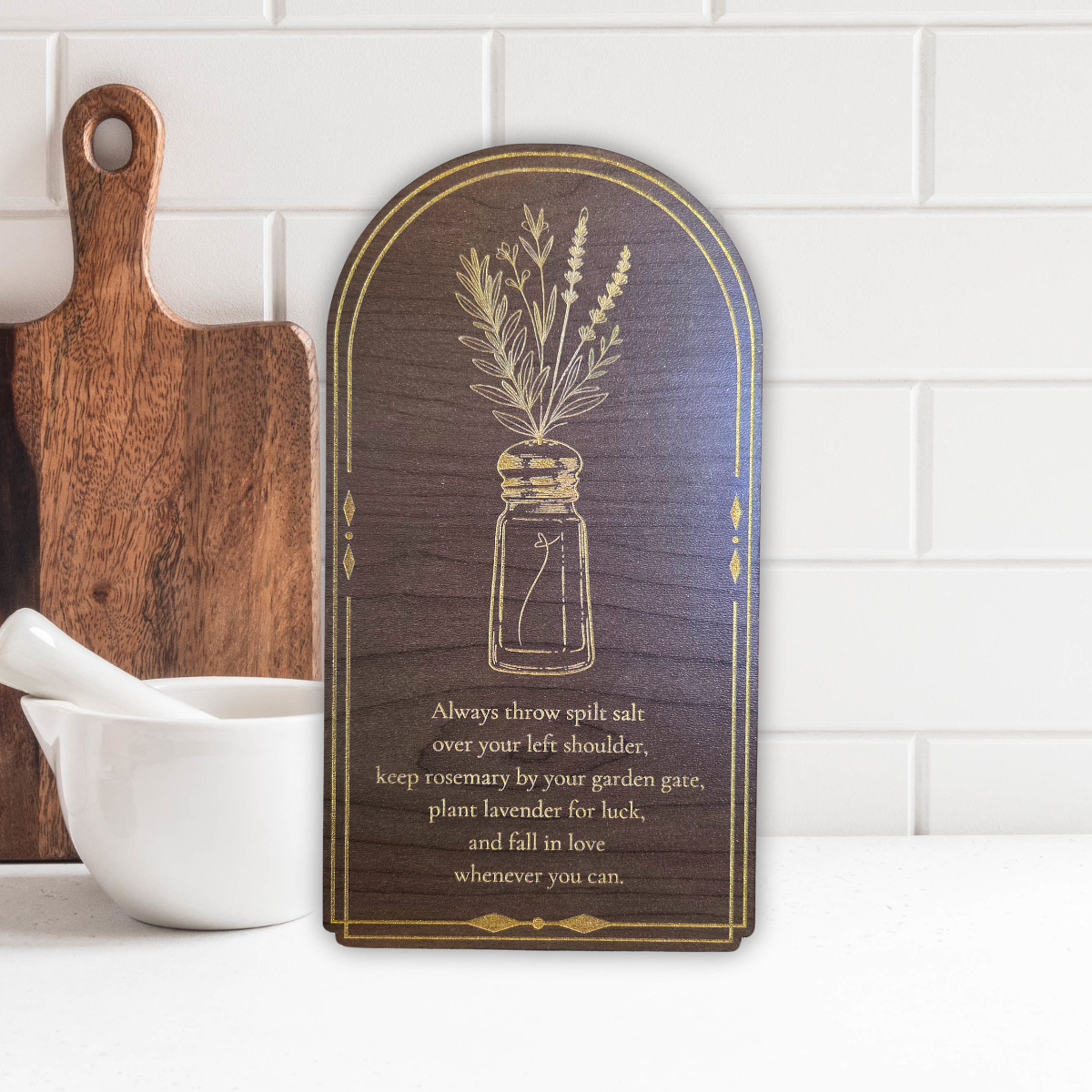 Practical Magic Herb Jar Wood Sign