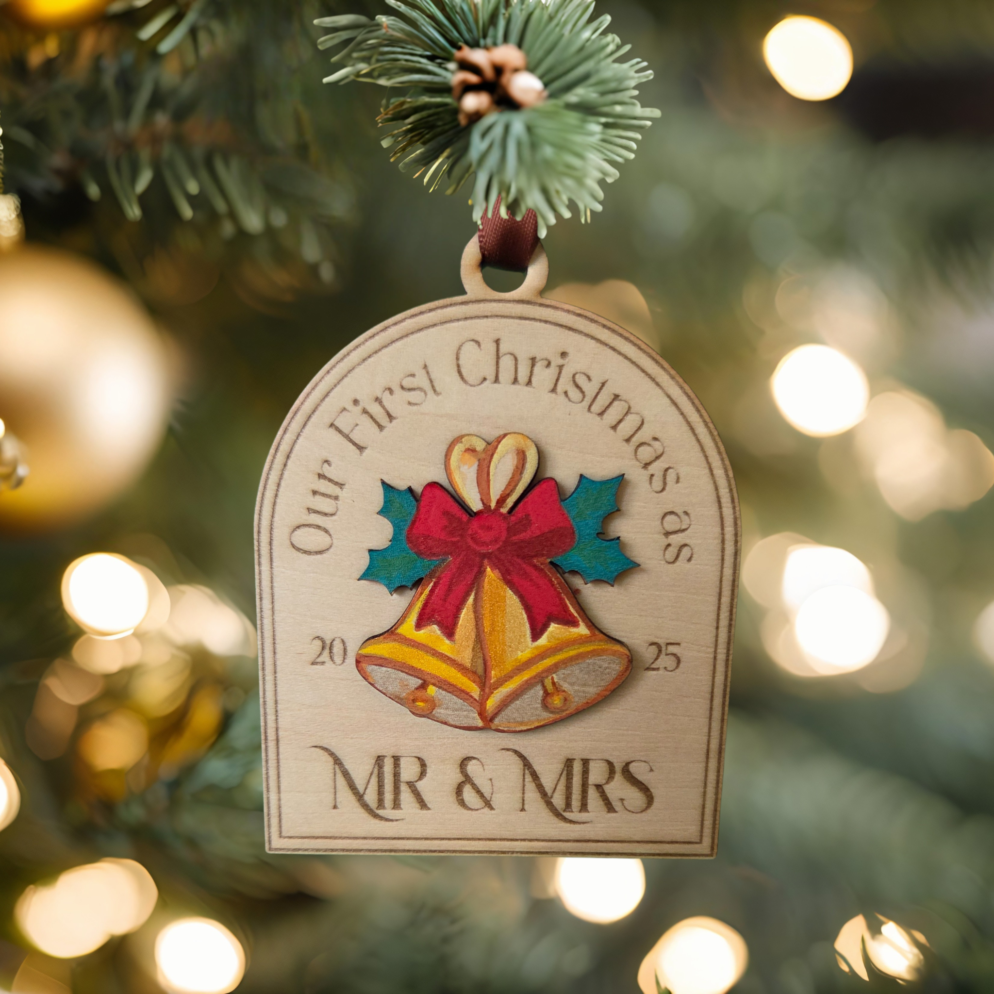 “Our First Christmas as Mr. & Mrs.” Ornament – 2025 Edition